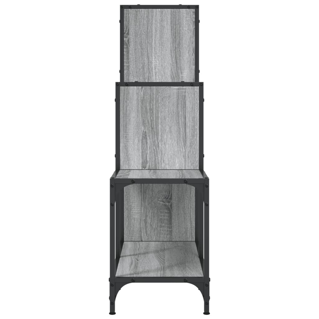 Bookcase Grey Sonoma 92x30x102 cm Wood Material and Metal