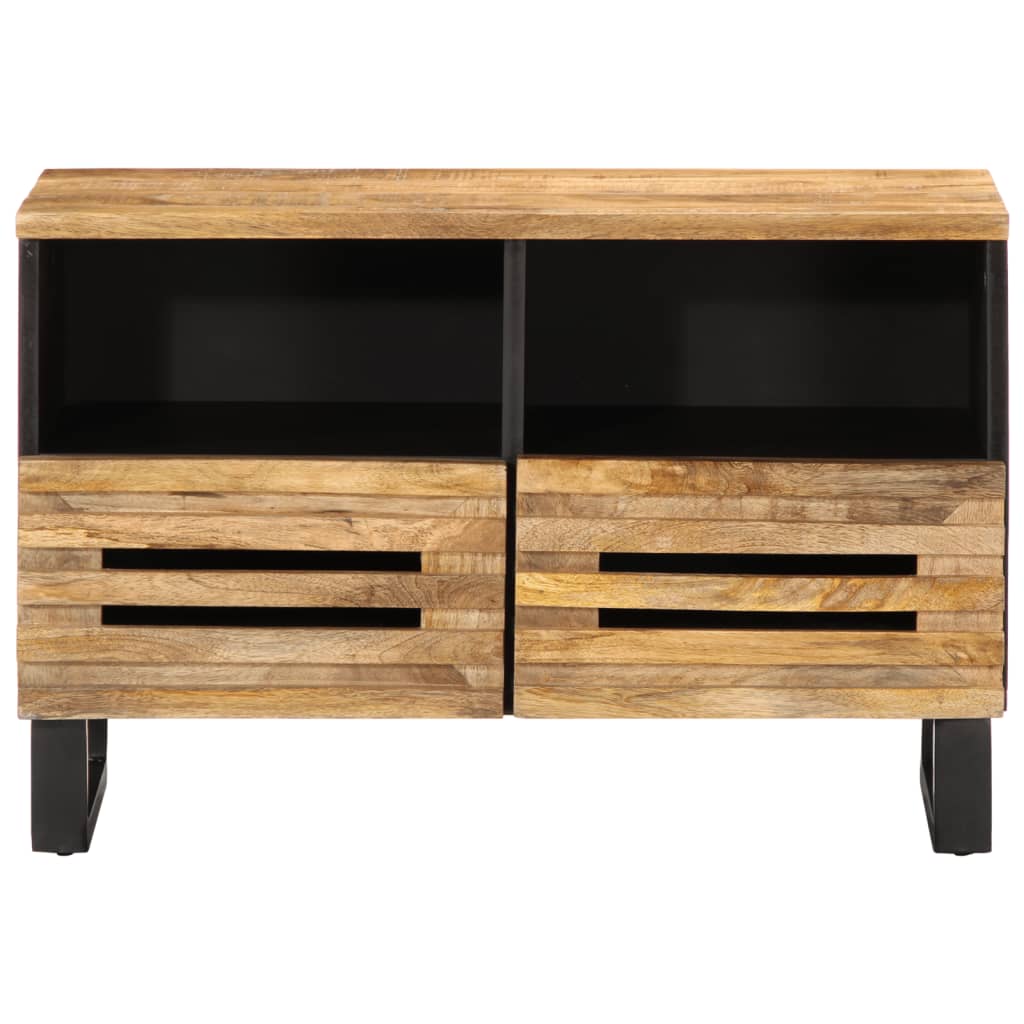 TV Cabinet 70x34x46 cm Rough Solid Mango Wood