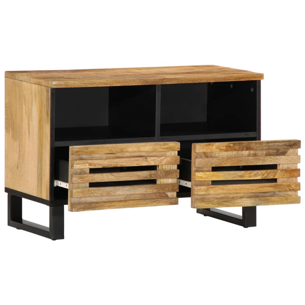 TV Cabinet 70x34x46 cm Rough Solid Mango Wood