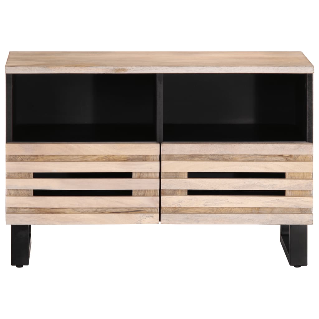 TV Cabinet White 70x34x46 cm Solid Mango Wood