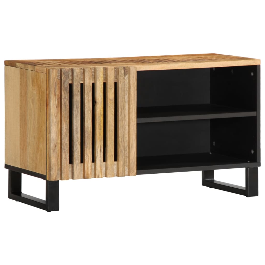 TV Cabinet 80x34x46 cm Rough Solid Mango Wood