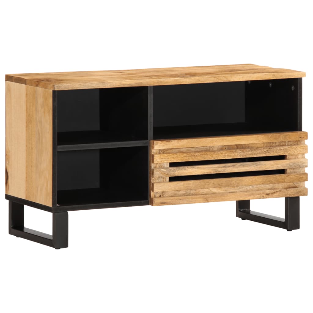 TV Cabinet 80x34x46 cm Rough Solid Mango Wood