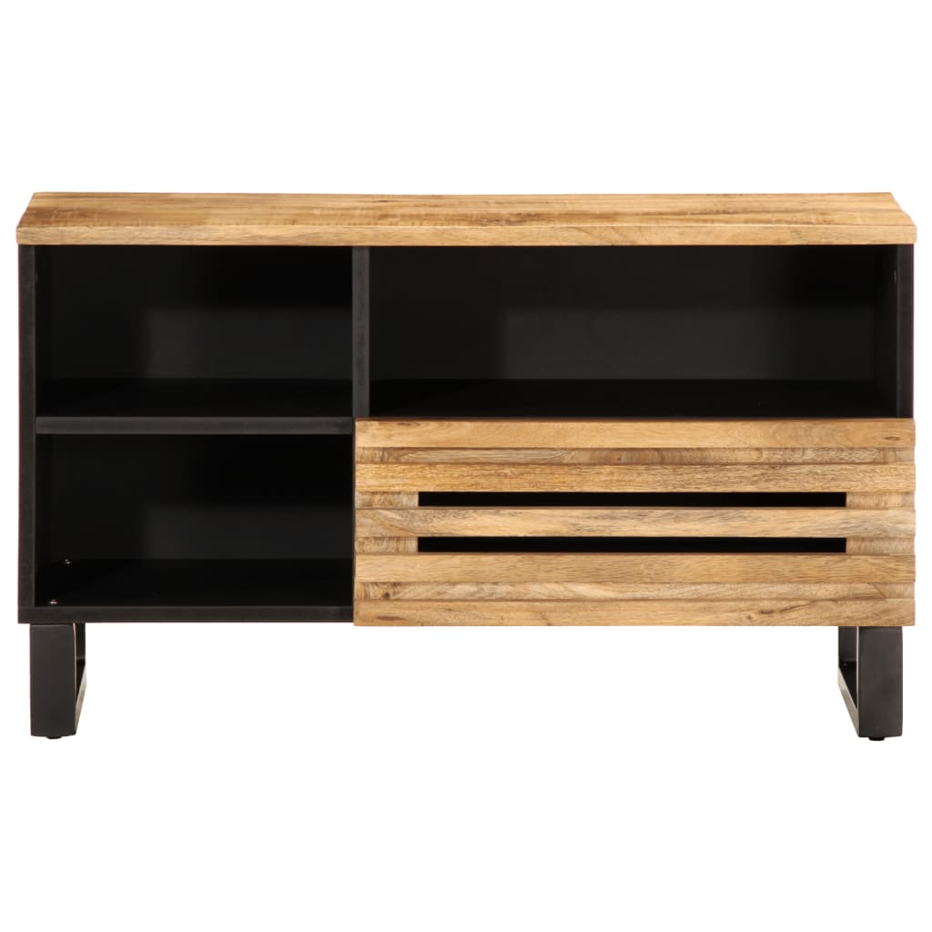 TV Cabinet 80x34x46 cm Rough Solid Mango Wood