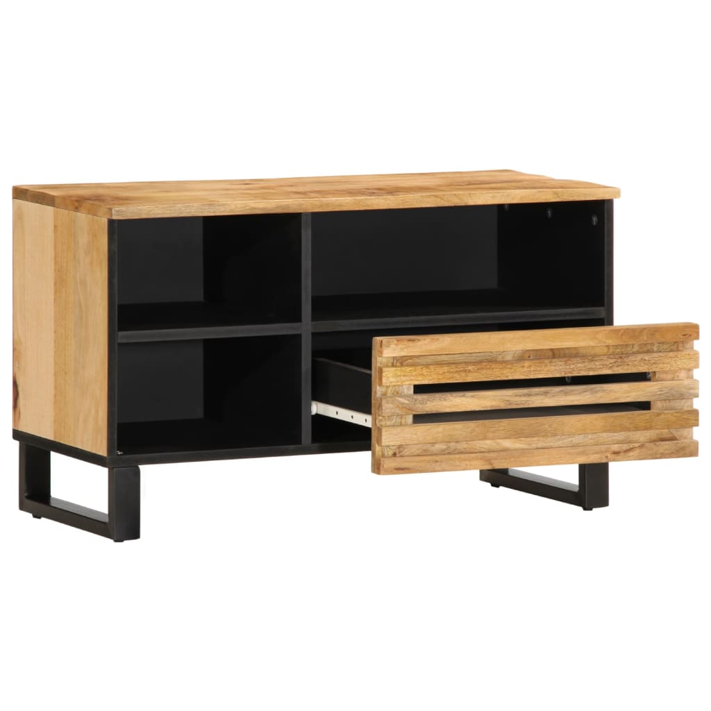 TV Cabinet 80x34x46 cm Rough Solid Mango Wood