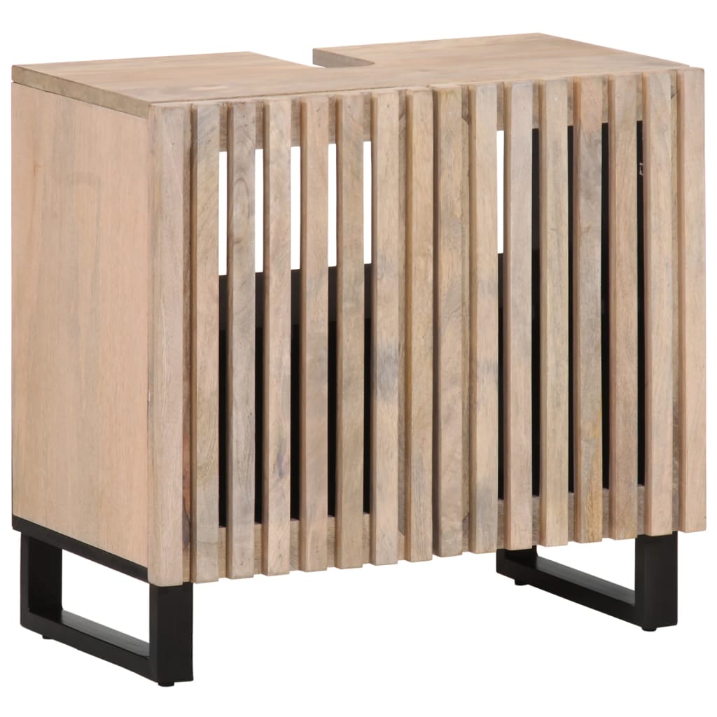 Washbasin base cabinet 62x34x58 cm solid mango wood