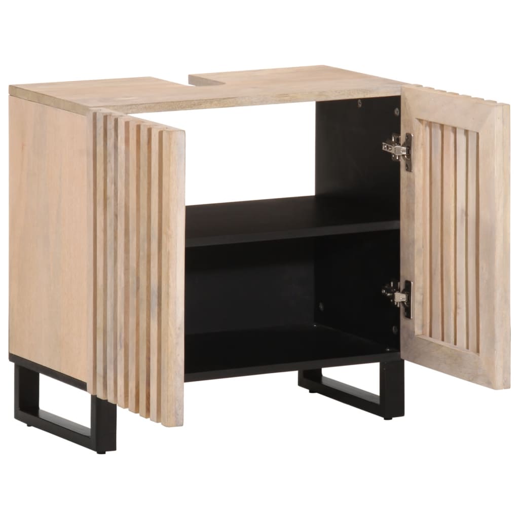 Washbasin base cabinet 62x34x58 cm solid mango wood