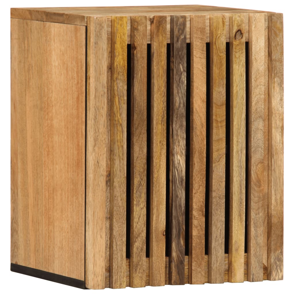 Bathroom Wall Cabinet 38x34x48 cm Solid Rough Mango Wood