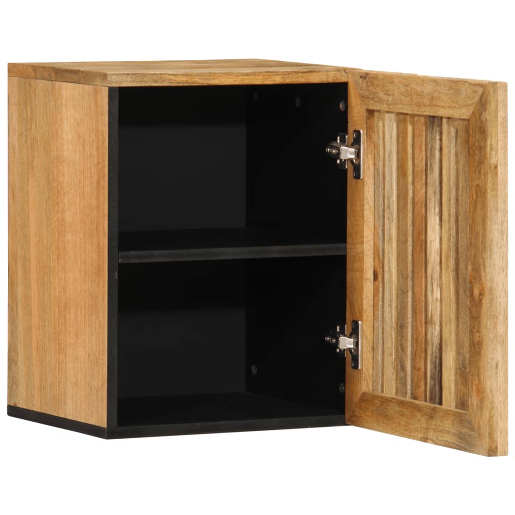 Bathroom Wall Cabinet 38x34x48 cm Solid Rough Mango Wood