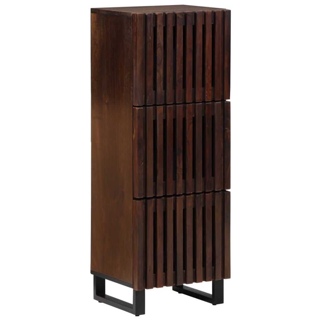 Highboard Brown 40x34x110 cm Solid Mango Wood