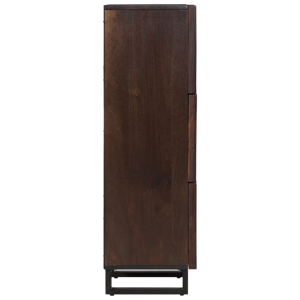 Highboard Brown 40x34x110 cm Solid Mango Wood