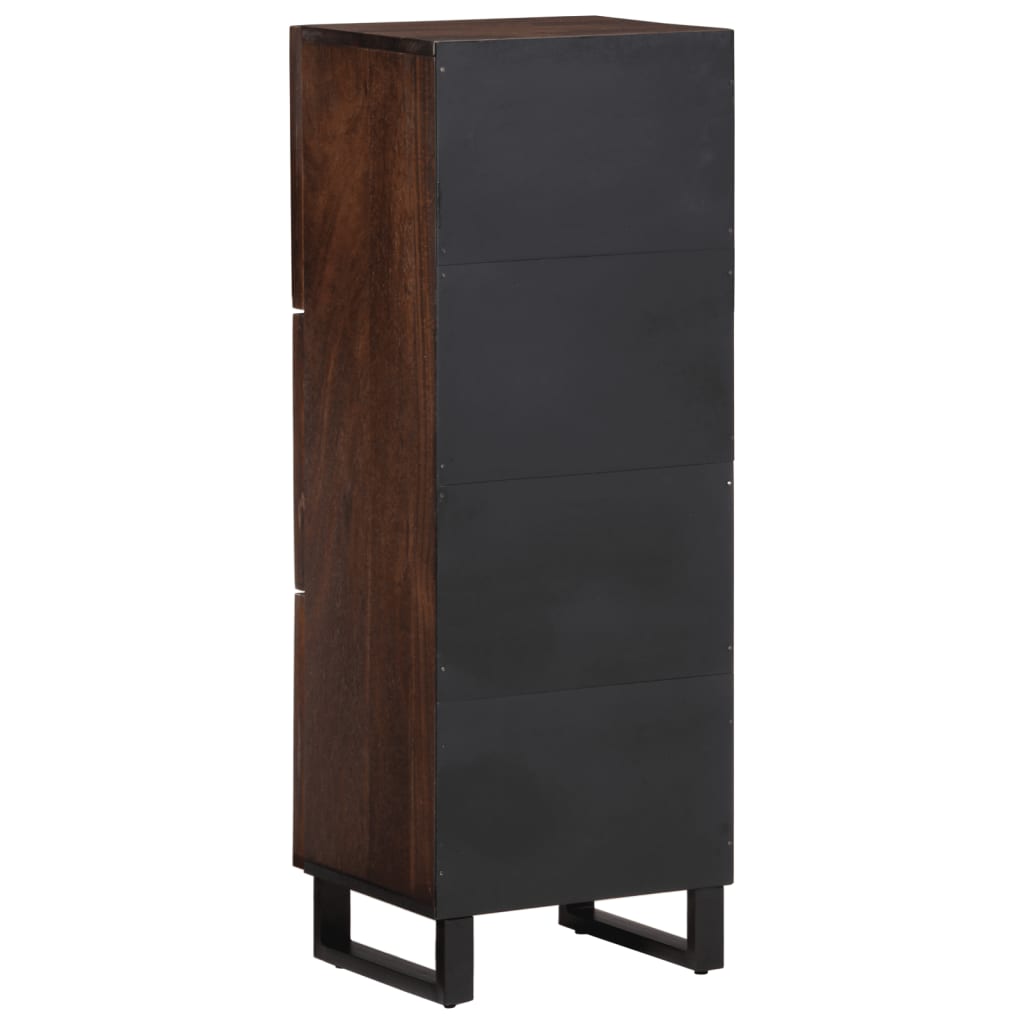 Highboard Brown 40x34x110 cm Solid Mango Wood