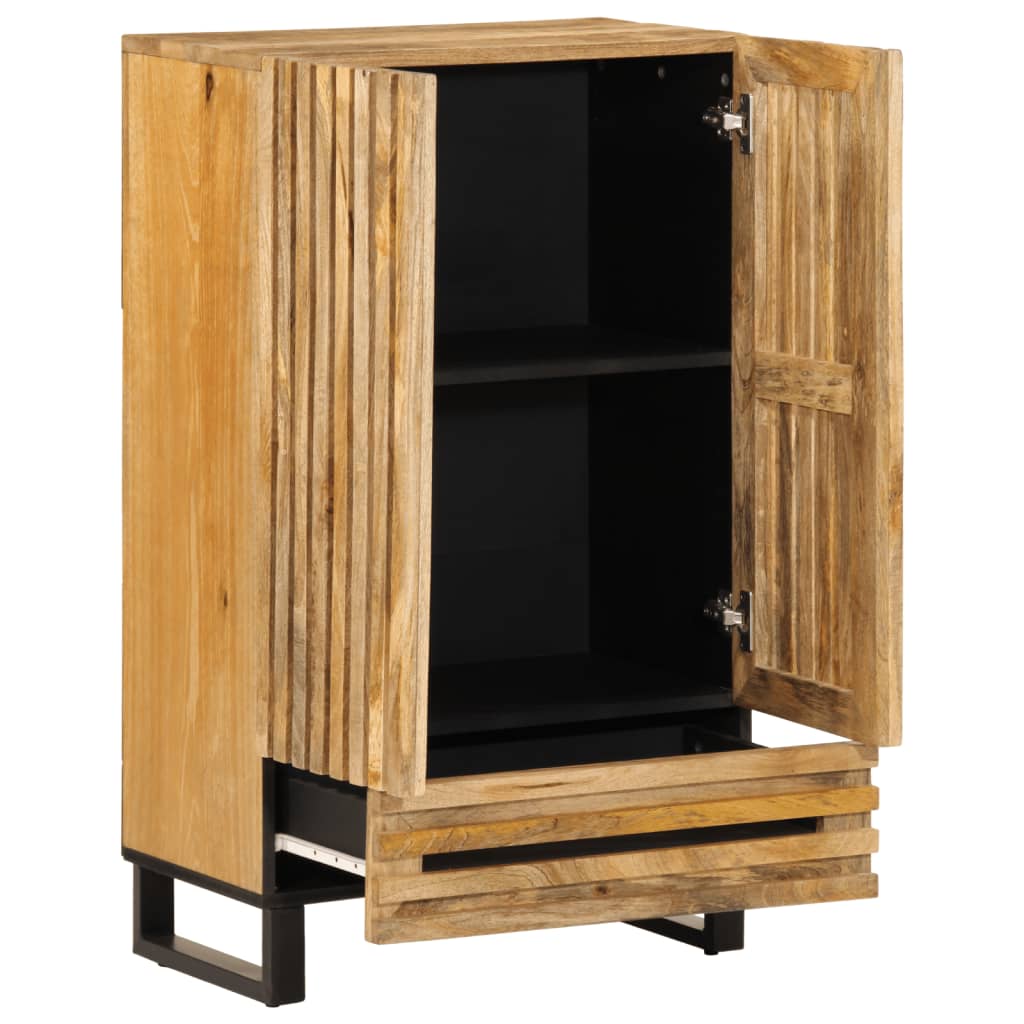 Highboard 60x34x100 cm Rough solid mango wood