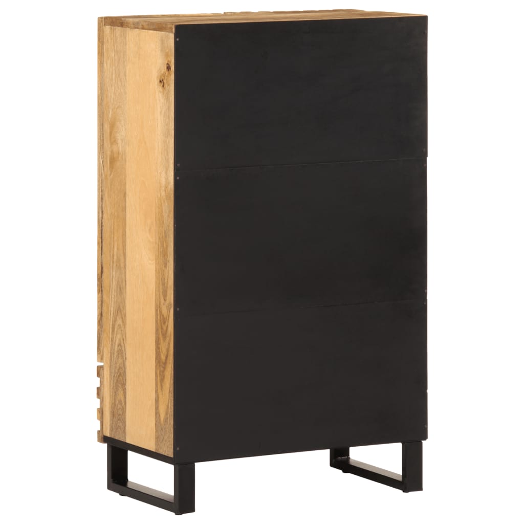 Highboard 60x34x100 cm Rough solid mango wood