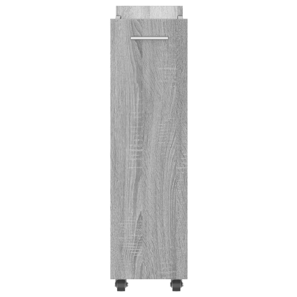 Cabinet with wheels Grey Sonoma 60x22x79 cm wood material