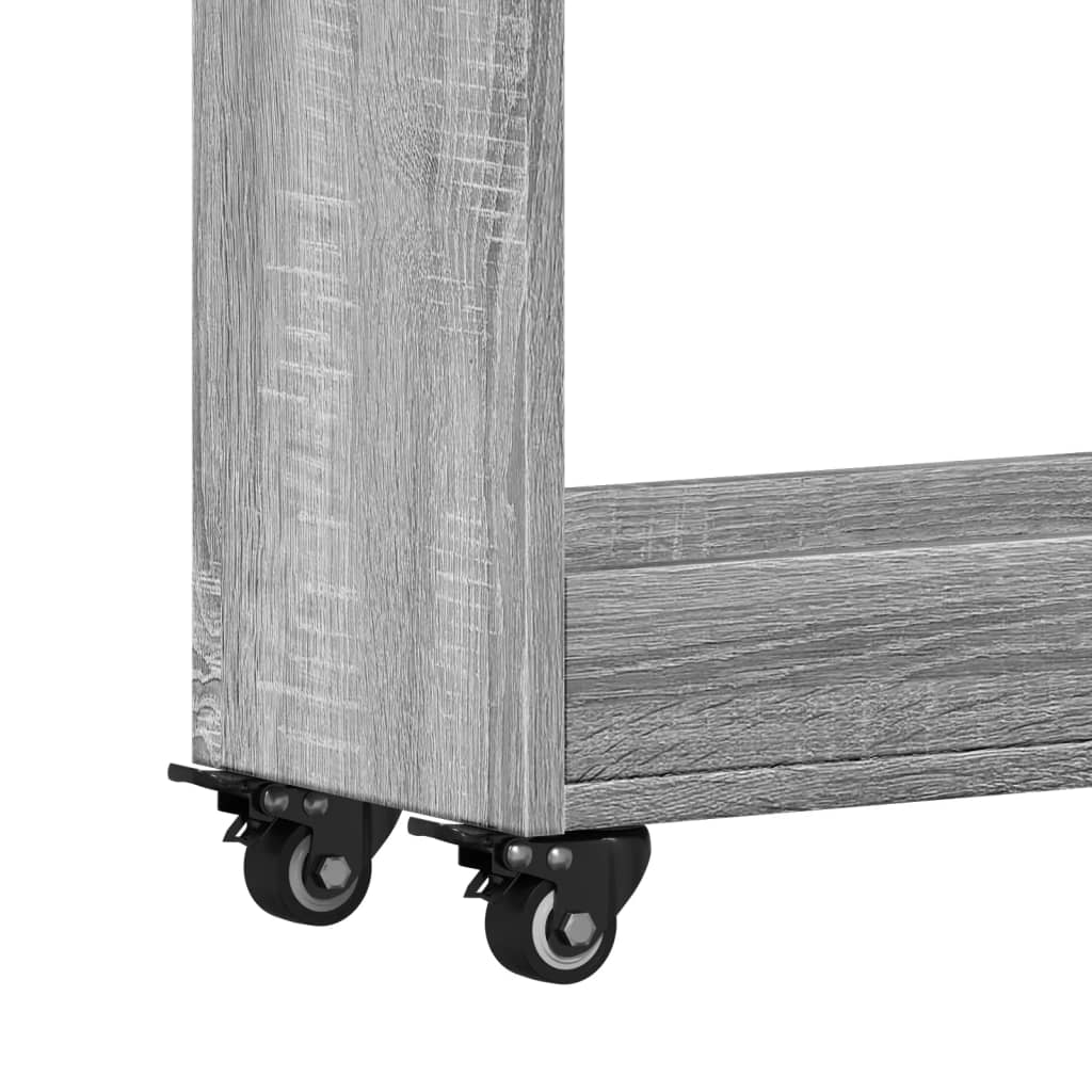 Cabinet with wheels Grey Sonoma 60x22x79 cm wood material