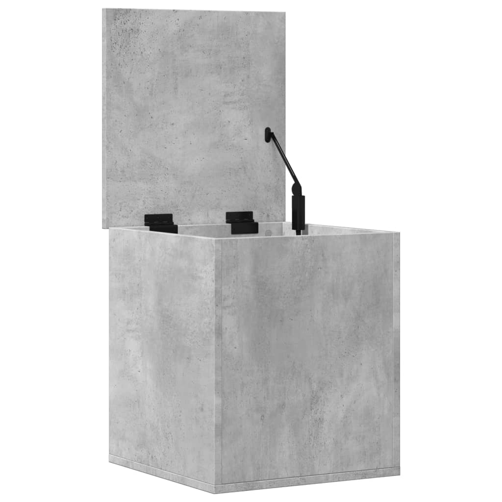 Chest Concrete Grey 40x42x46 cm Wood Material