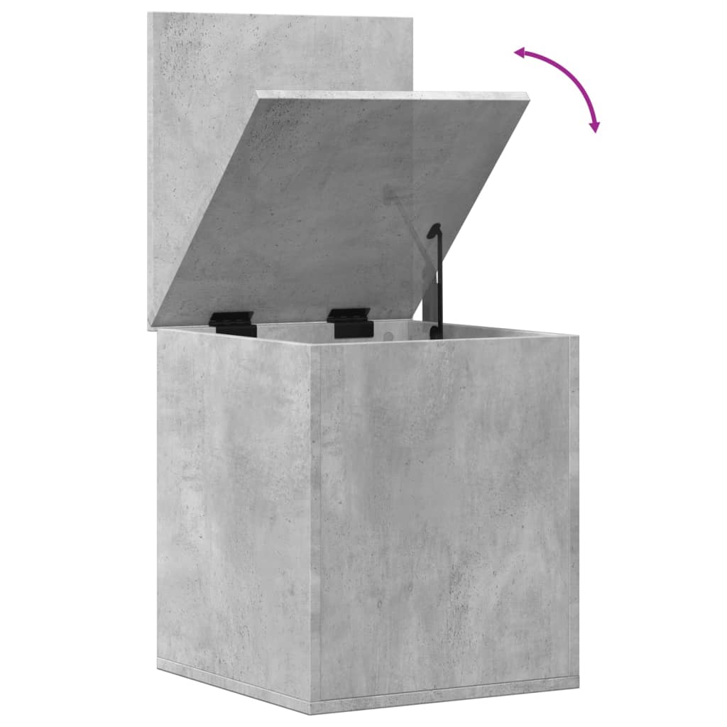 Chest Concrete Grey 40x42x46 cm Wood Material