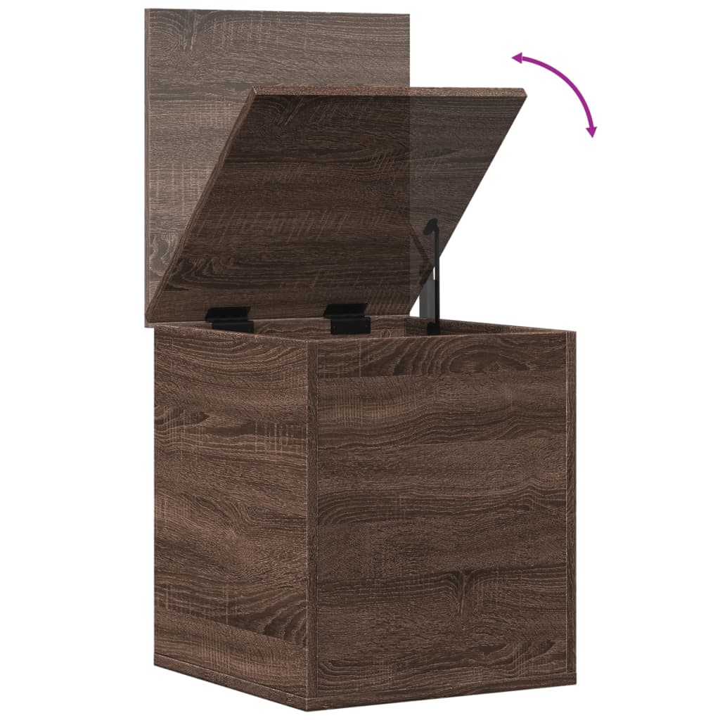 Chest Brown Oak Look 40x42x46 cm Wood Material