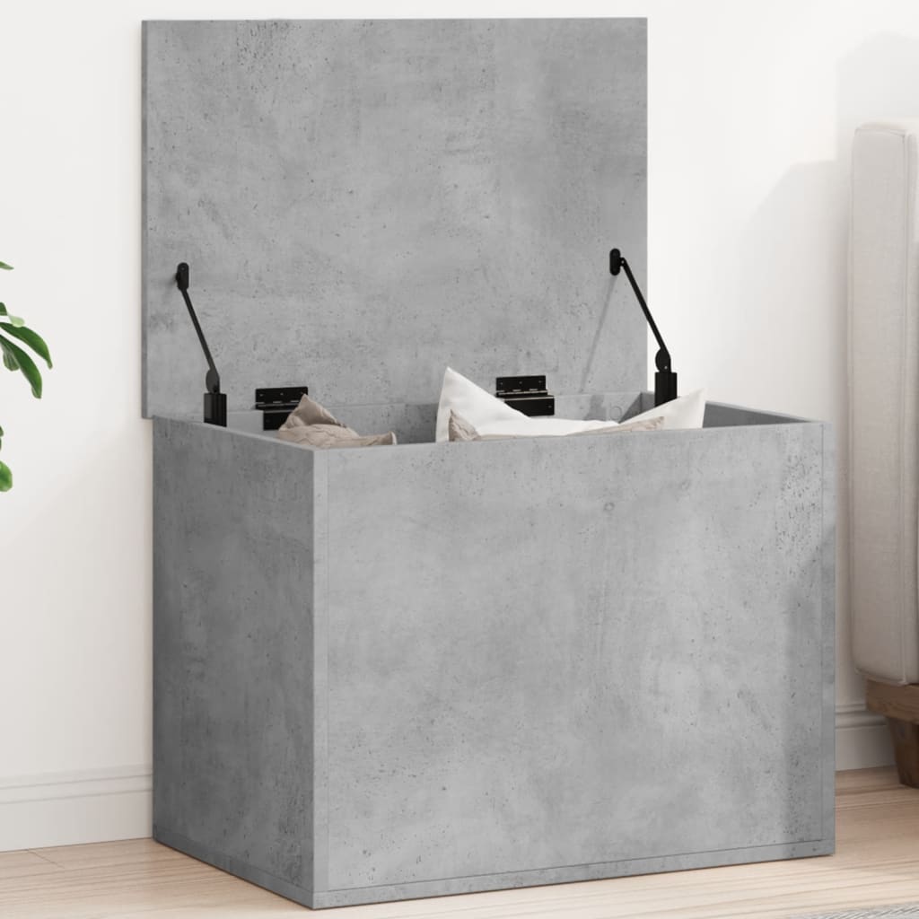 Chest Concrete Grey 60x42x46 cm Wood Material