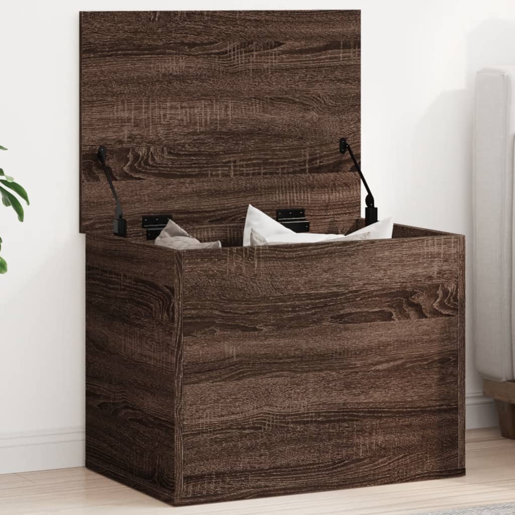 Chest Brown Oak Look 60x42x46 cm Wood Material