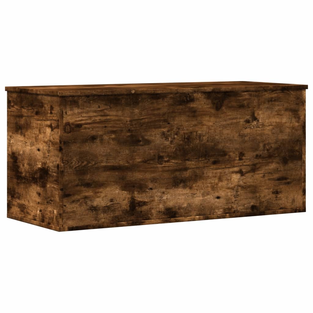 Chest Smoked Oak 100x42x46 cm Wood Material