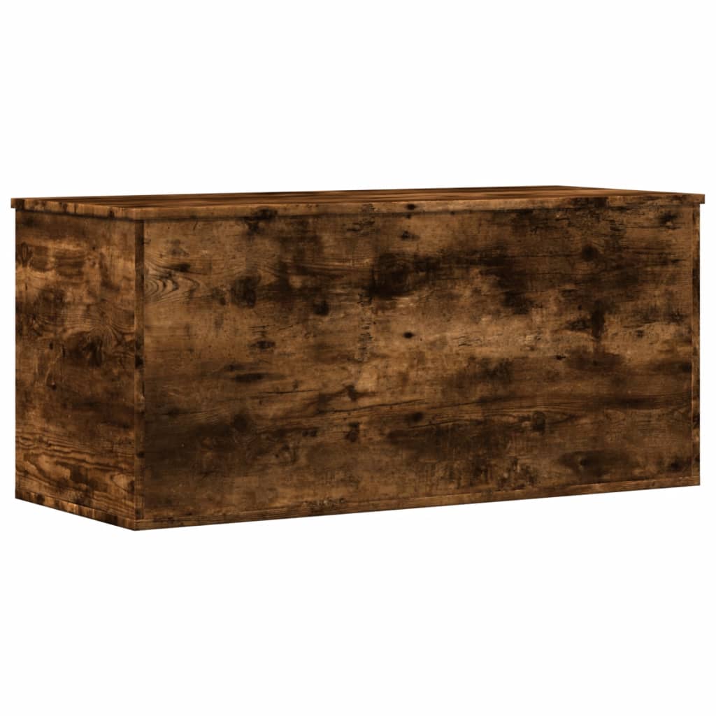 Chest Smoked Oak 100x42x46 cm Wood Material