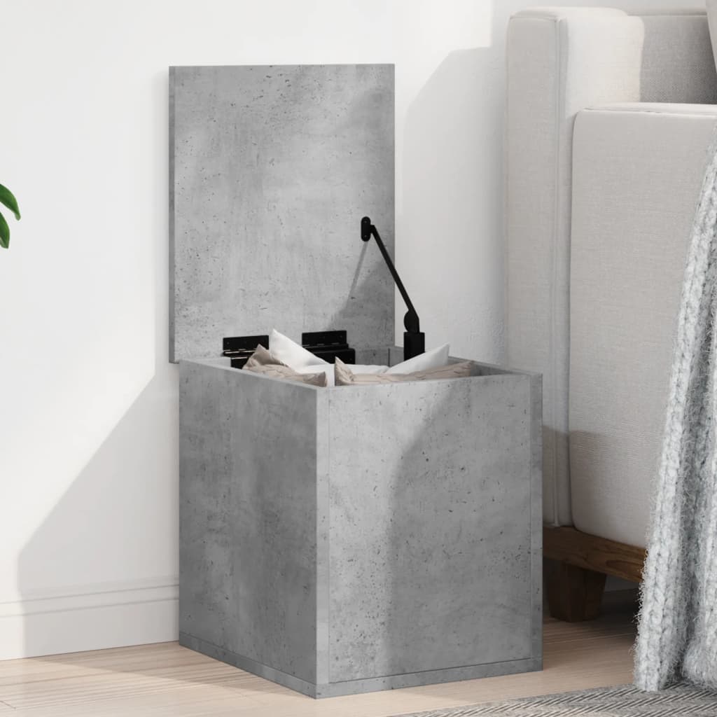 Chest Concrete Grey 30x35x35 cm Wood Material