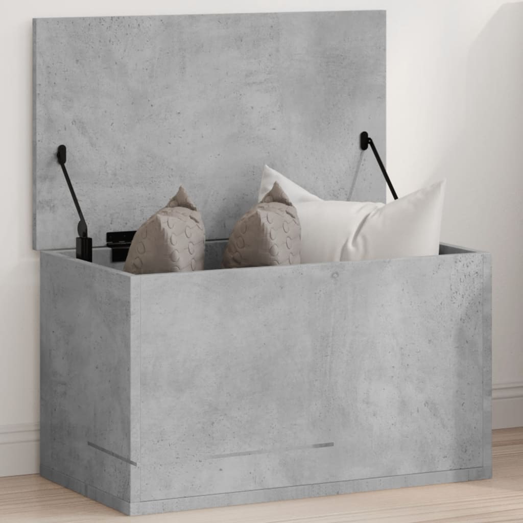 Chest Concrete Grey 60x35x35 cm Wood Material