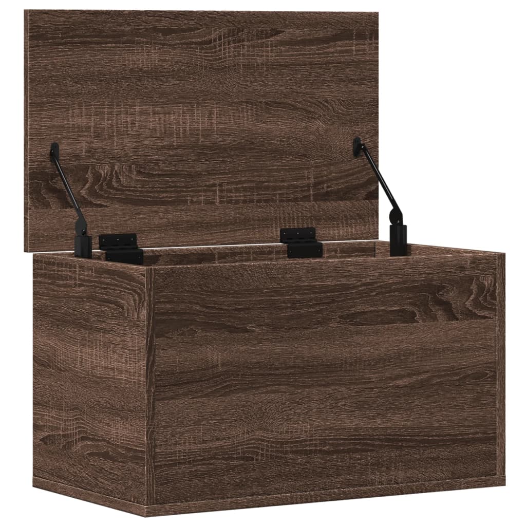 Chest Brown Oak Look 60x35x35 cm Wood Material