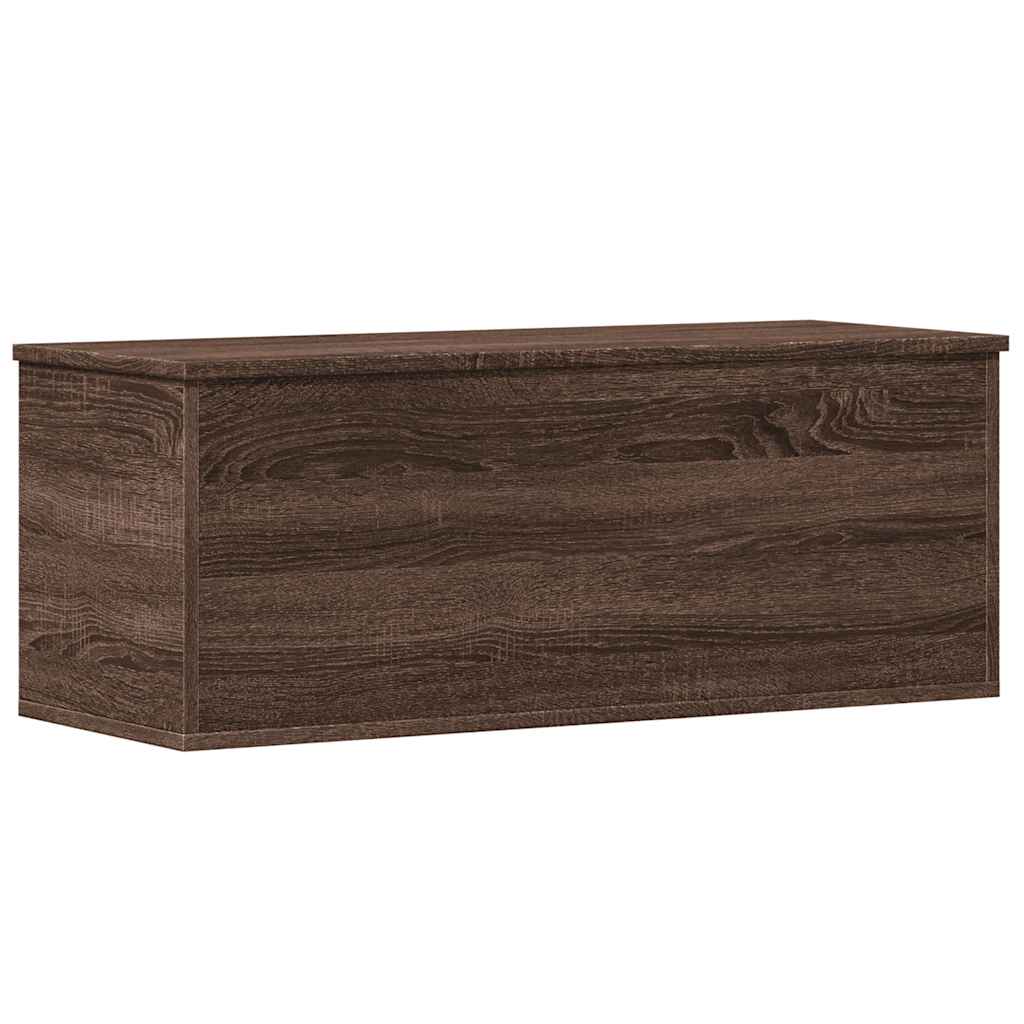 Chest Brown Oak Look 90x35x35 cm Wood Material