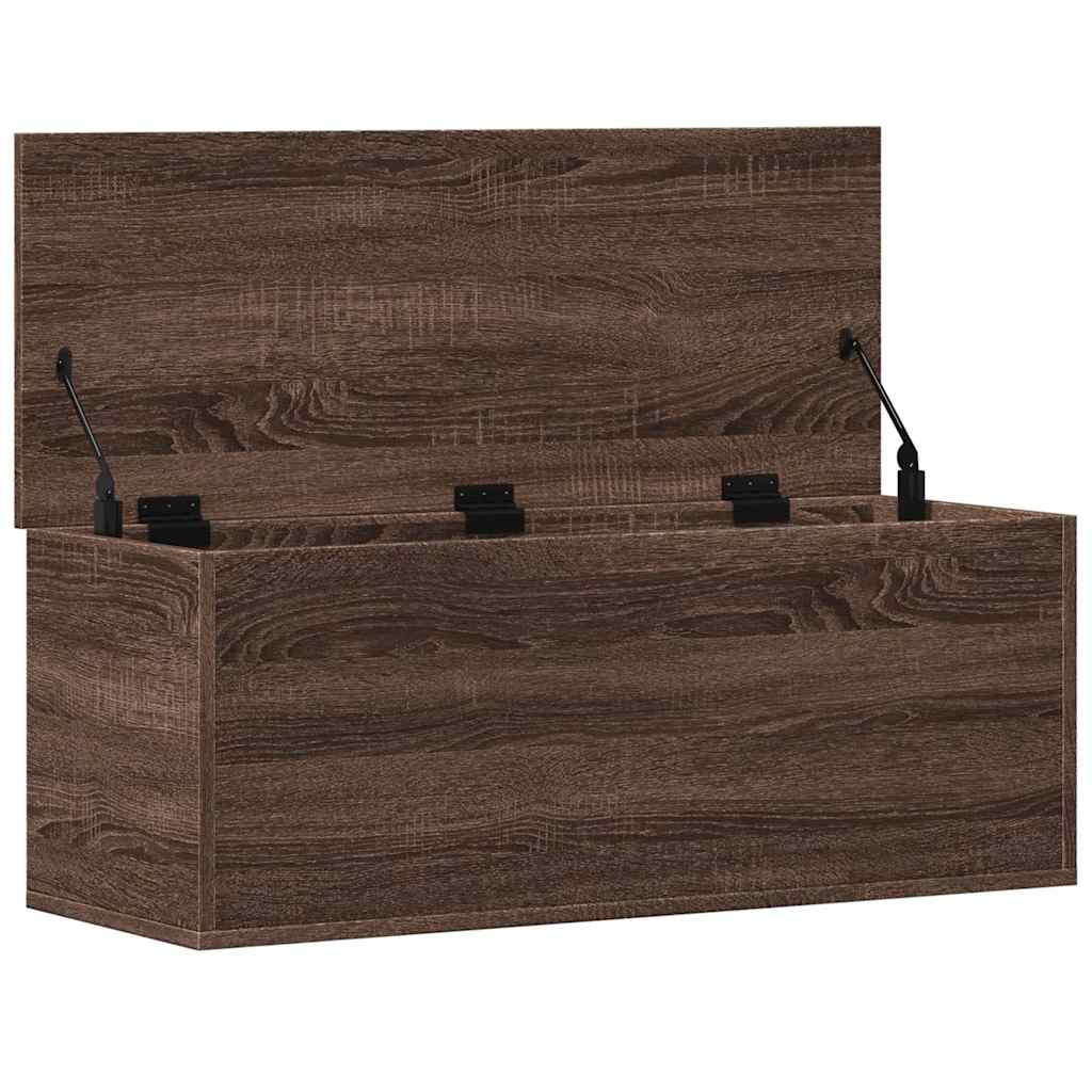 Truhe Braun Eichen-Optik 90x35x35 cm Holzwerkstoff