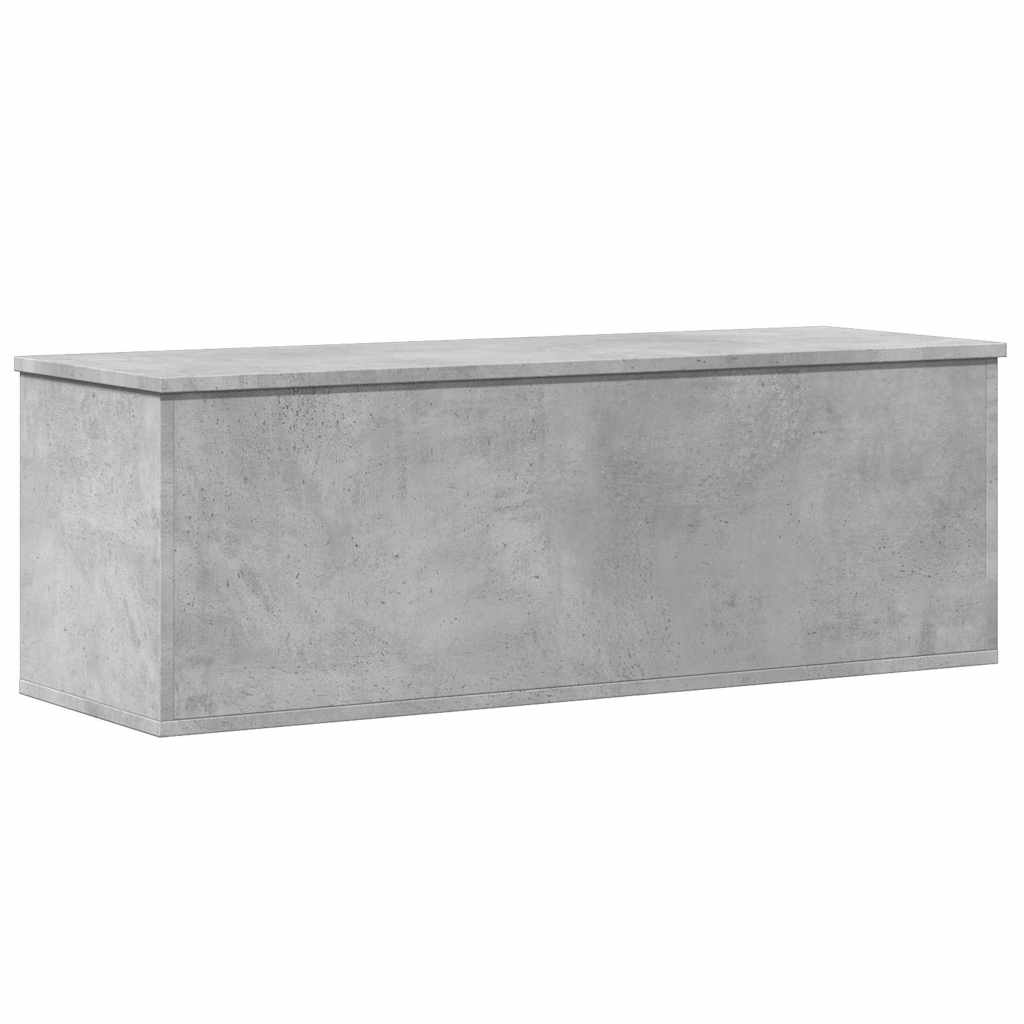 Chest Concrete Grey 102x35x35 cm Wood Material