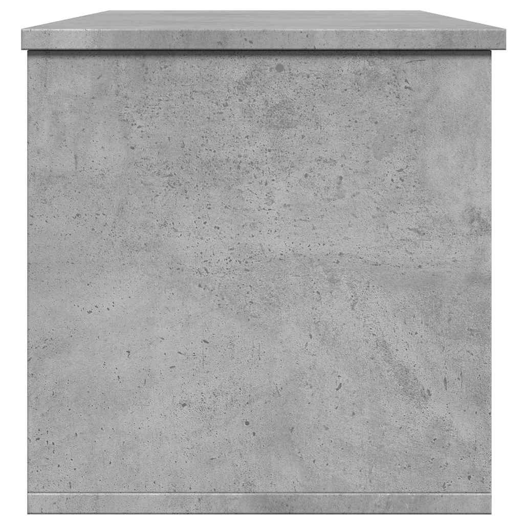 Chest Concrete Grey 102x35x35 cm Wood Material