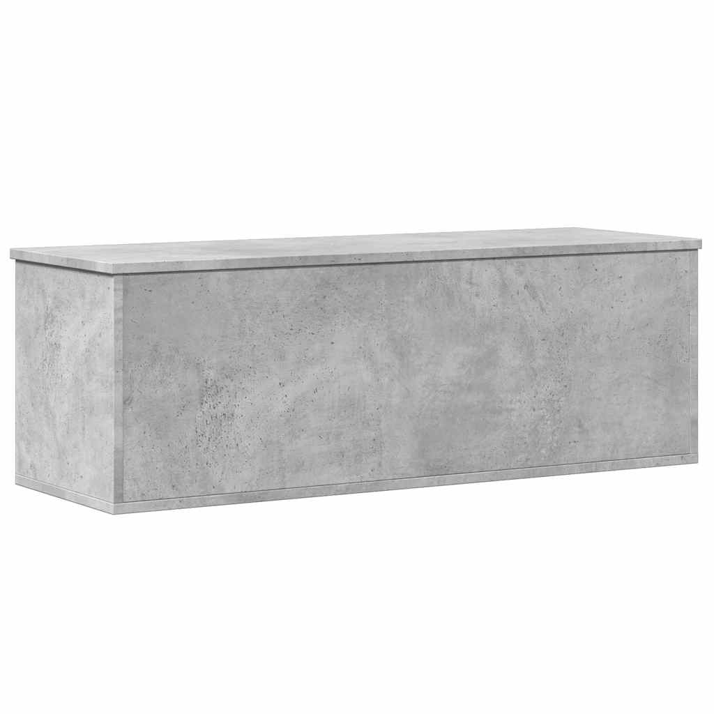 Chest Concrete Grey 102x35x35 cm Wood Material