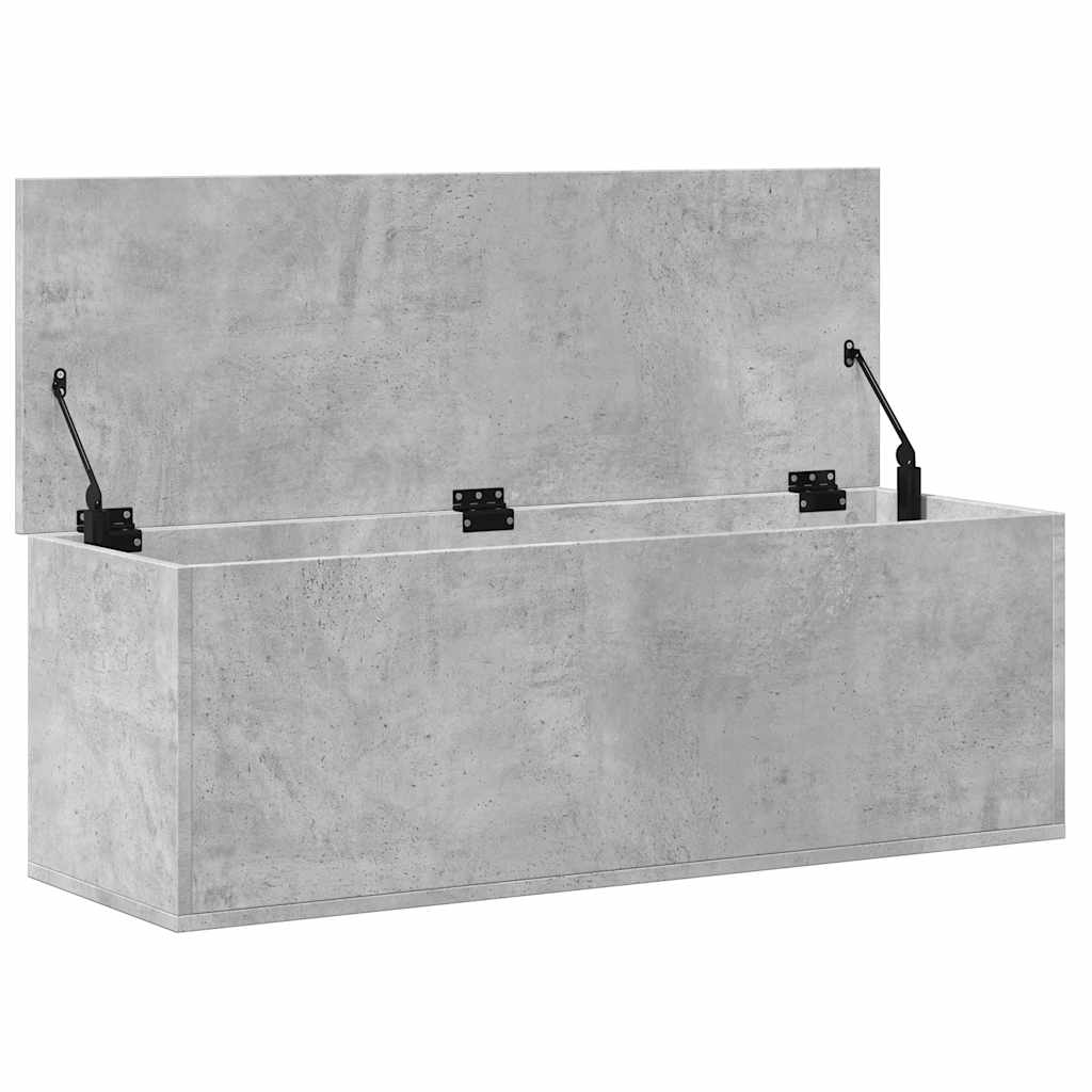 Chest Concrete Grey 102x35x35 cm Wood Material