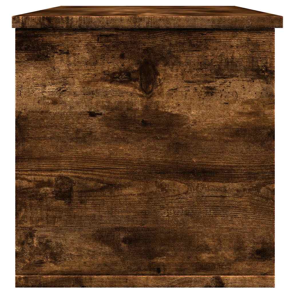 Chest Smoked Oak 102x35x35 cm Wood Material