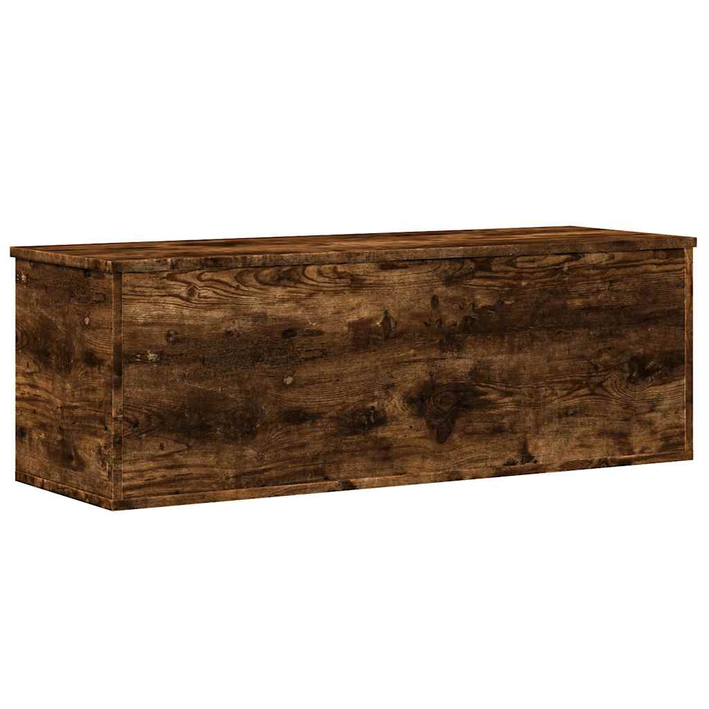 Chest Smoked Oak 102x35x35 cm Wood Material