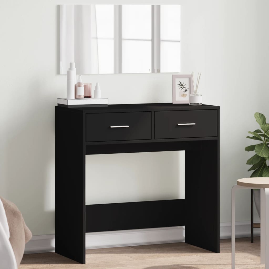 Dressing Table with Mirror Black 80x39x80 cm