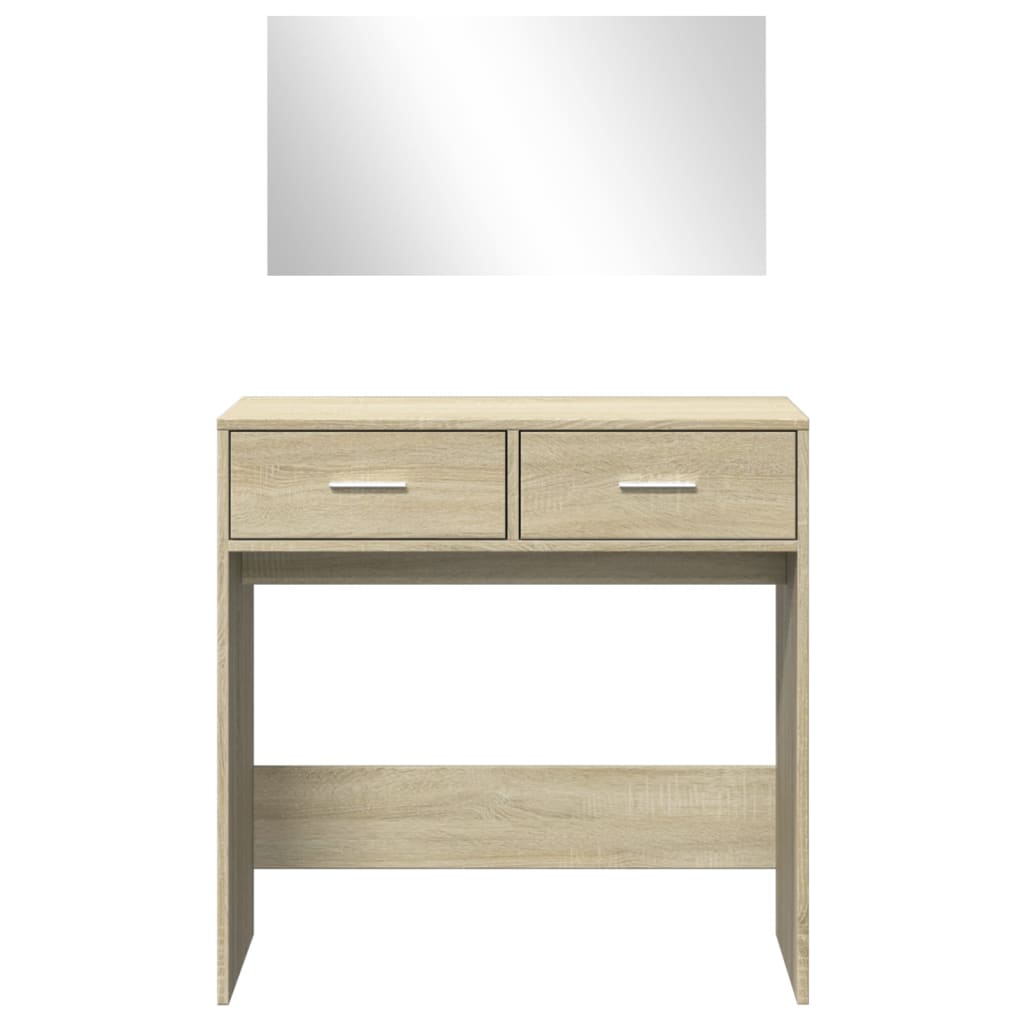 Dressing table with mirror Sonoma oak 80x39x80 cm