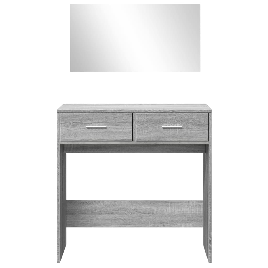 Dressing Table with Mirror Gray Sonoma 80x39x80 cm