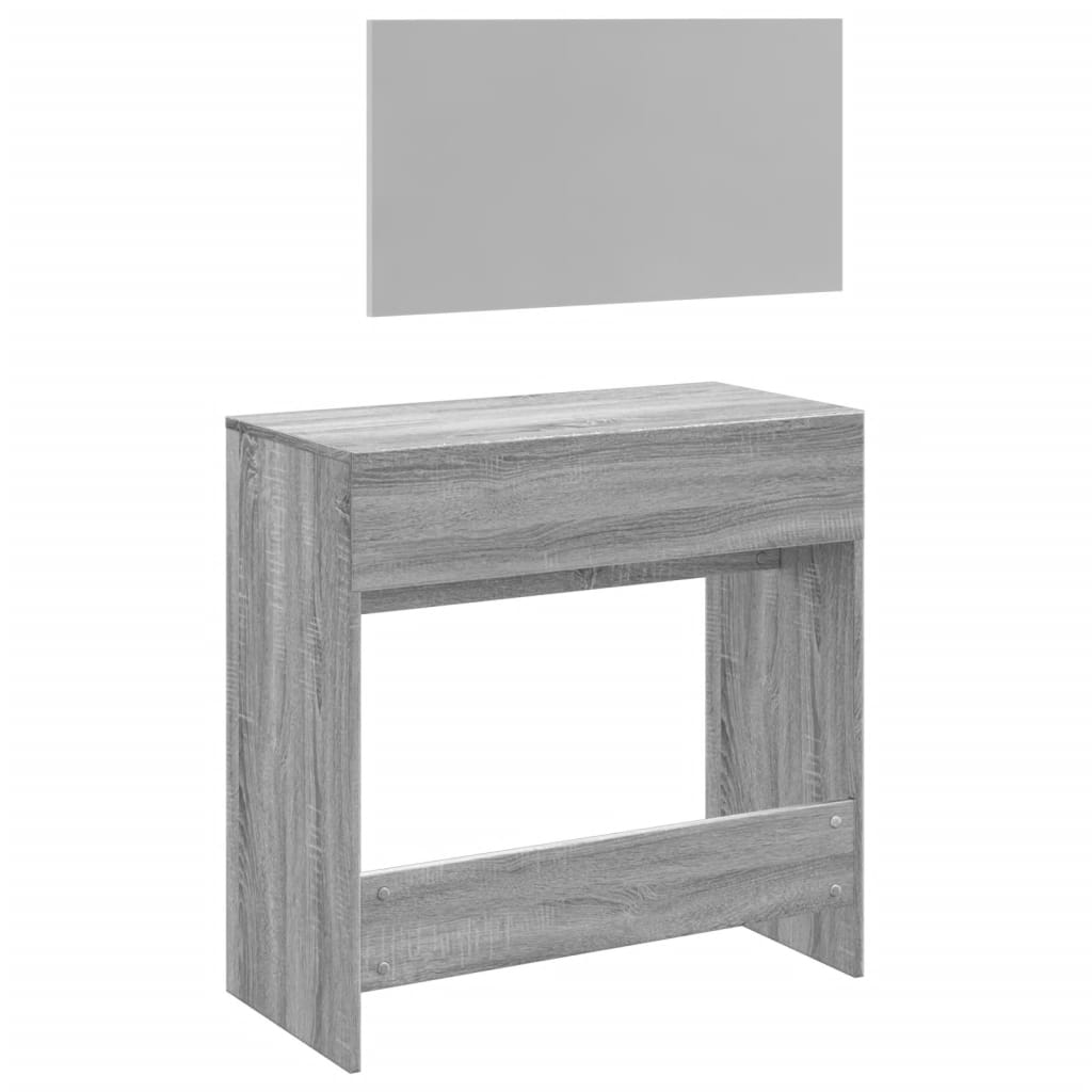 Dressing Table with Mirror Gray Sonoma 80x39x80 cm