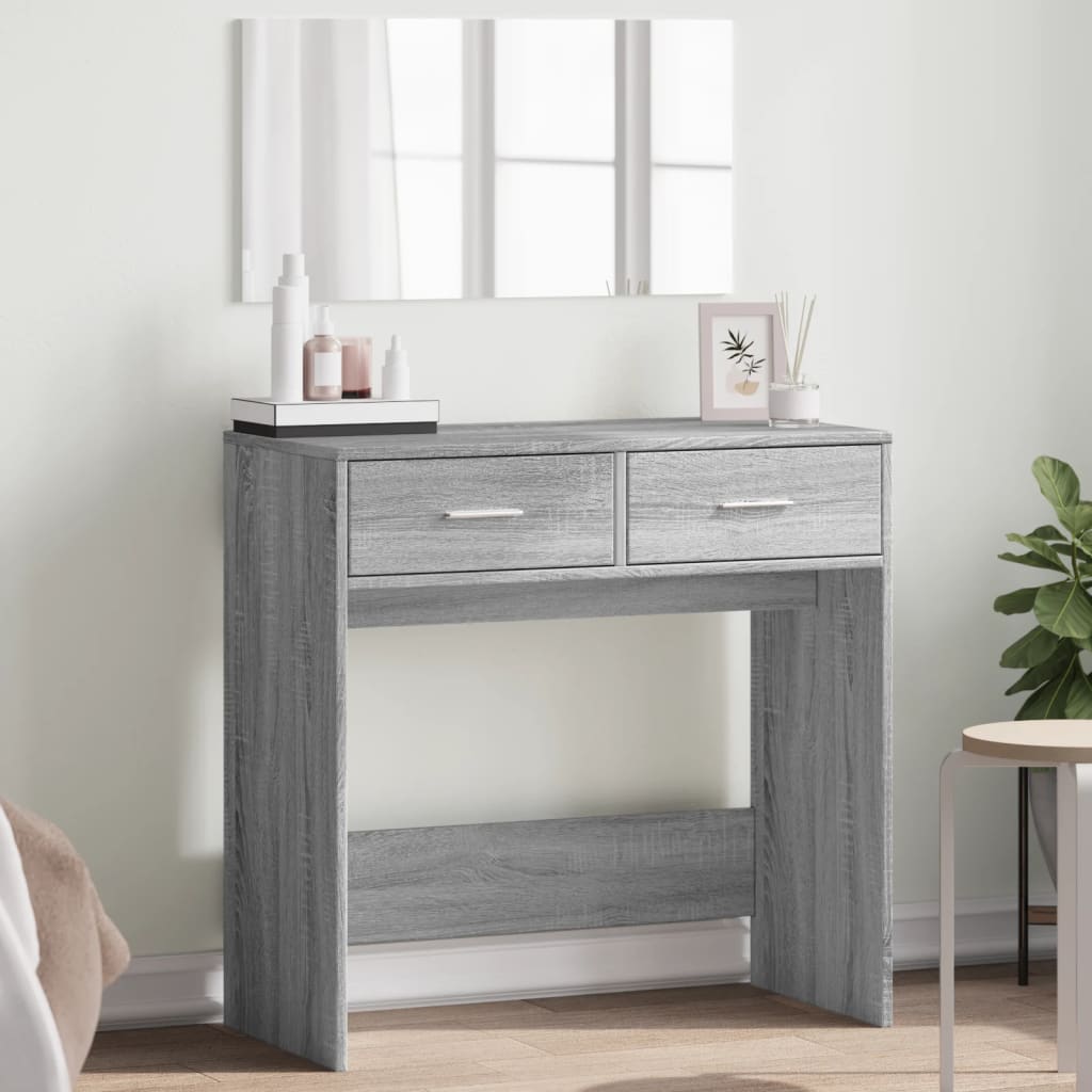 Dressing Table with Mirror Gray Sonoma 80x39x80 cm