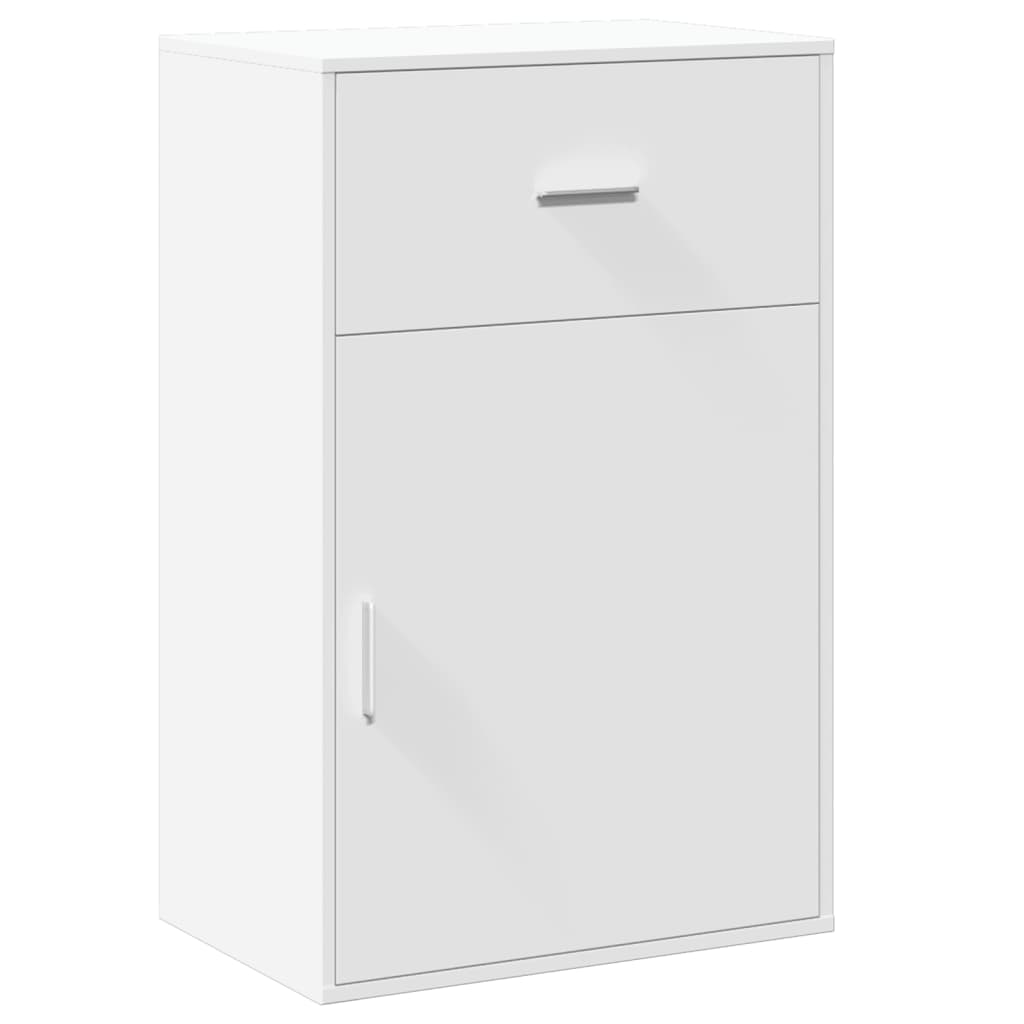 Side Cabinet White 56.5x39x90 cm Wood Material