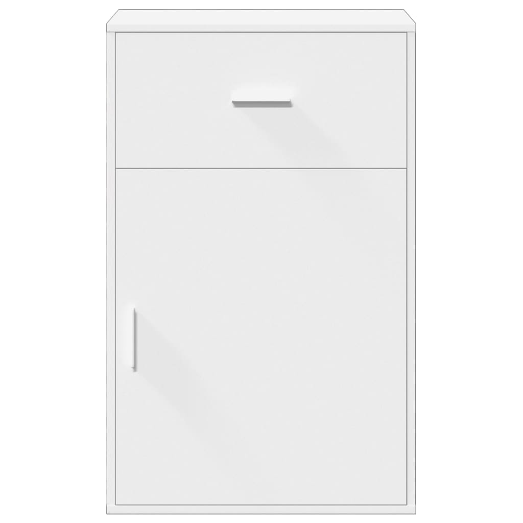 Side Cabinet White 56.5x39x90 cm Wood Material