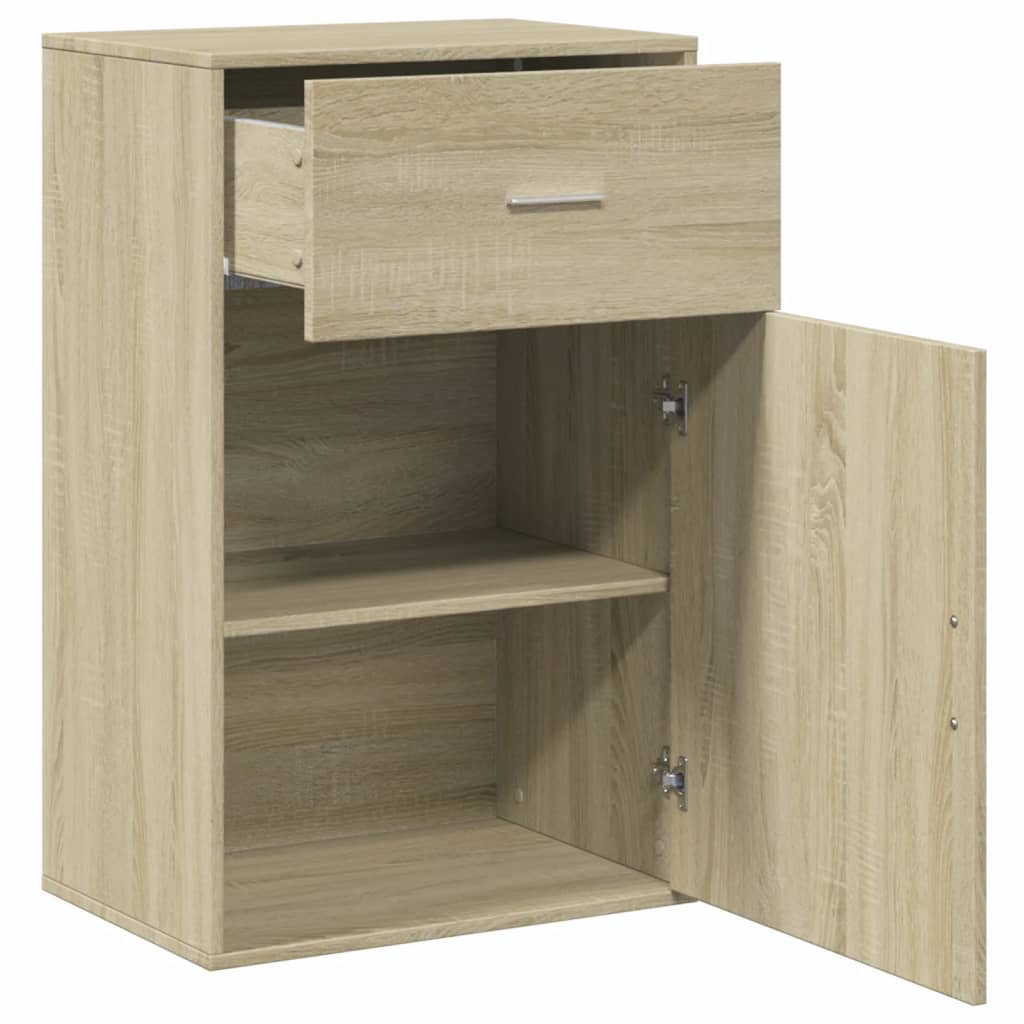 Side Cabinet Sonoma Oak 56.5x39x90 cm Wood Material