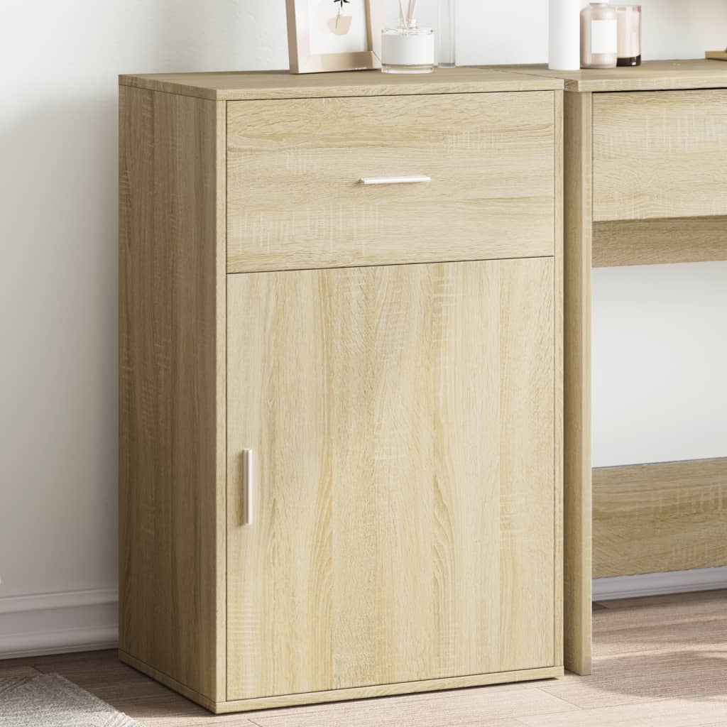 Side Cabinet Sonoma Oak 56.5x39x90 cm Wood Material