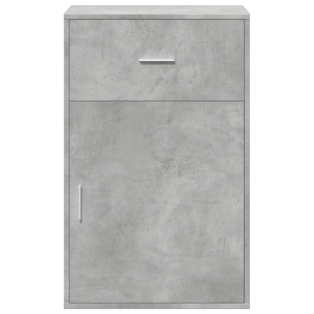 Side Cabinet Concrete Grey 56.5x39x90 cm Wood Material