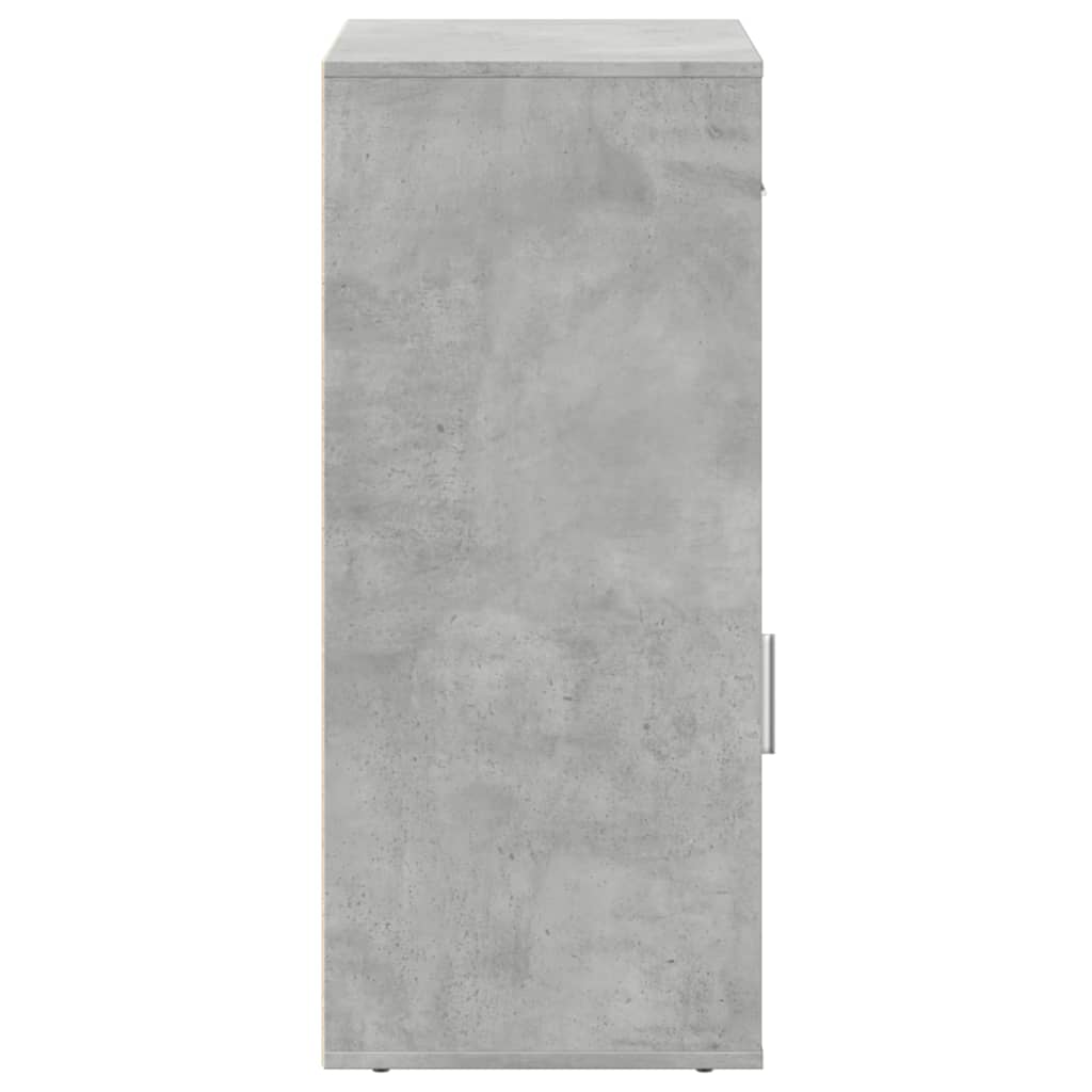 Side Cabinet Concrete Grey 56.5x39x90 cm Wood Material