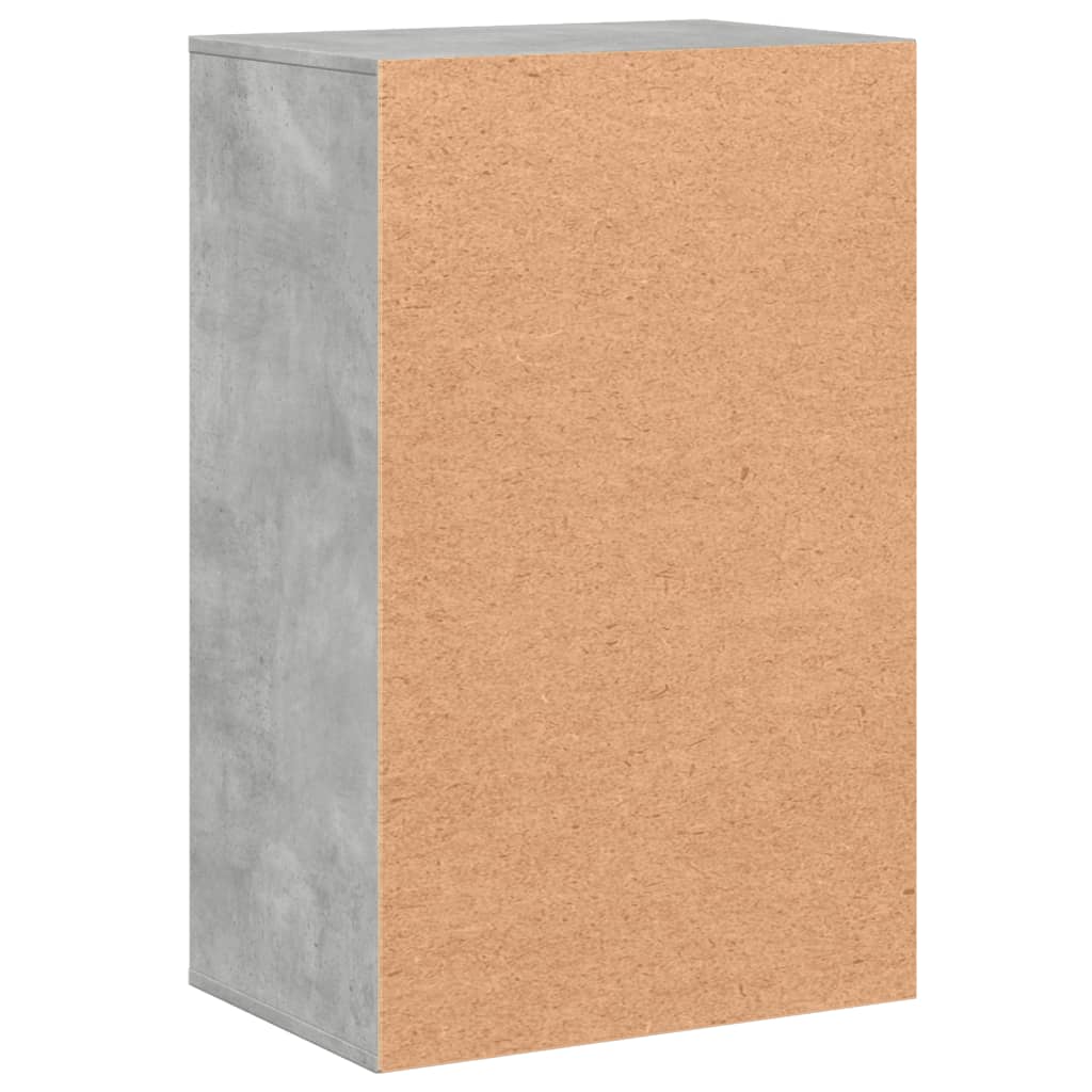 Side Cabinet Concrete Grey 56.5x39x90 cm Wood Material