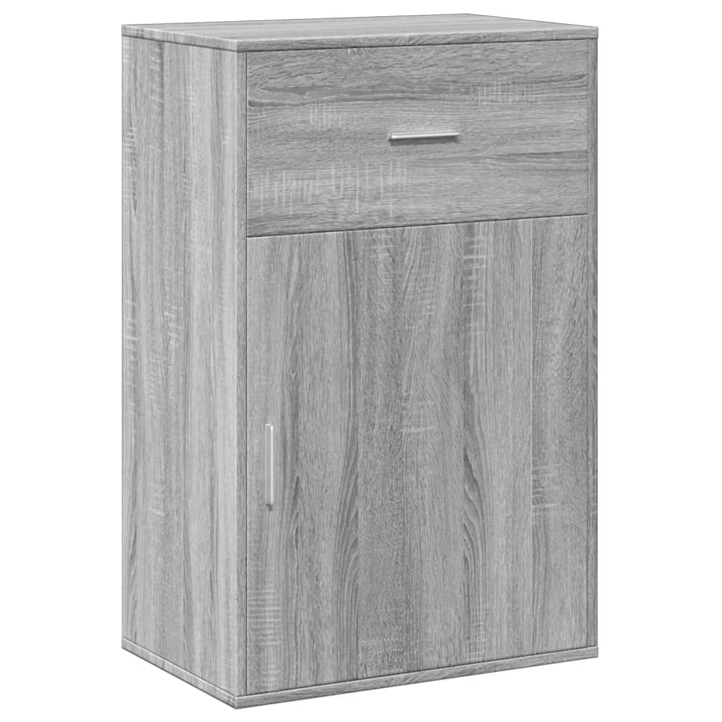 Side Cabinet Gray Sonoma 56.5x39x90 cm Wood Material